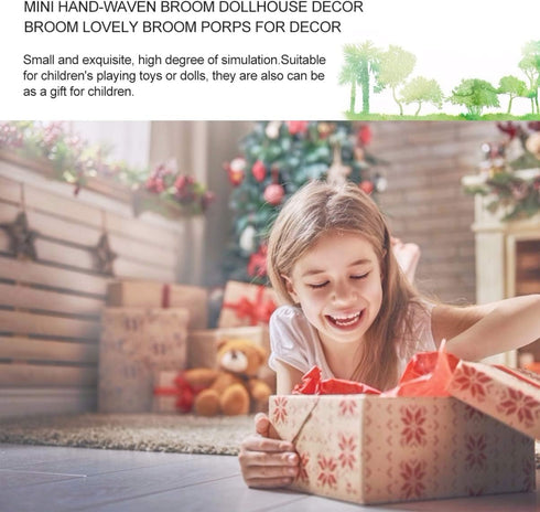 TOYANDONA 5pcs Dollhouse Miniature Broom Mini Broom Dollhouse Furniture Props Micro Landscape Decor...