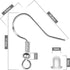 925 Sterling Silver Earring Hooks 120 PCS/60 Pairs, Ear Wires Fish Hooks, Hypo-allergenic Jewelry Findings Parts with 120 PCS Clear Silicone Earri...