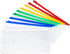 10 Pack Plastic Zip Envelope A6 Size Zipper Pouch with Label Pocket Assorted Clear Pencil Case Waterproof Transparent Cash Envelopes for Office Lo...