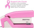 Bostitch Office InCourage Spring-Powered Compact Stapler, BCA Pink (1588), plastic-half strip...