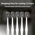 Replacement Toothbrush Heads Compatible with Gleem Electric Toothbrush, W Shape Design Planted with Nylon Bristle Black 10 Pack (White)...