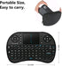 Mini Wireless Keyboard with Touchpad Mouse 2.4GHz Multi-Media Keyboard RGB LED Backlit Handheld Keyboard Handheld Remote Control for Pc, Pad, Goog...