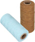 Pure Cotton Yarn, 2 Rolls 8/4 Warp Thread Knit Yarn 250m Tensile Resistant Weaving Loom Cotton Thread for Knit Carpets, Ribbons, Carpets, Blankets...