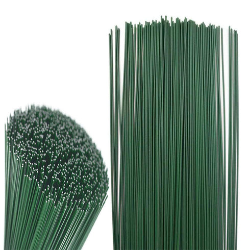 200 Pcs Floral Stem Wire,22 Gauge 16 Inch Floral Stems for Flower Arrangements DIY,Bouquent Stem Wrapping and Crafts,Dark Green...