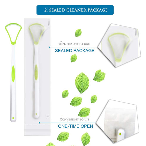 3PCS Tongue Cleaner, Soft Tongue Scraper, Oral Care Cleaners, Dental Scrapers Kits, Professional Eliminate Bad Breath, Premium Cleaning Tools (2Gr...