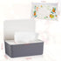 Diaper Wipes Dispenser Wipes Holder, Wipes Tissue Case Keeps Wipes Fresh Tissue Wipes Container with Lid (Grey)...