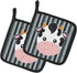 Caroline's Treasures BB6926PTHD Cow Face Pair of Pot Holders Kitchen Heat Resistant Pot Holders Sets Oven Hot Pads for Cooking Baking BBQ, 7 1/2 x...