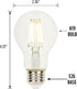 Westinghouse 5257020 4.5 Watt (40 Watt Equivalent) A19 Dimmable Clear Filament LED Light Bulb, Medium Base, 6 Pack...