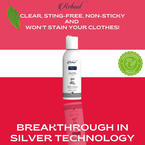 Reboot Colloidal Silver Gel - 35PPM Max Strength - First Aid & Burn Relief - Soothes Itching, Pain from Burns, Cuts, Sunburn, Skin Irritations - 3...
