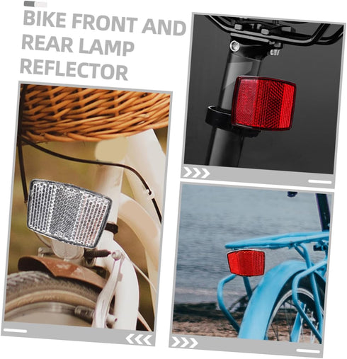 4pcs Bicycle Reflector Scooter Reflective Tool for Bike Night Cycling Reflectors Warning Reflector Bike Warning Tool Reflector Front Lamp Reflecto...
