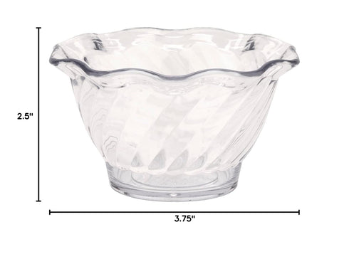 G.E.T. DD-50-CL-EC Plastic Tulip Ice Cream/Dessert Dish, 5 Ounce, Clear (Set of 4)...