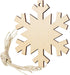 40 Pieces Wooden Snowflake Cutouts Christmas Wood Snowflake Decorations with 40 Pieces Twine Ropes for Kids Crafts Christmas Ornaments (Wooden)...