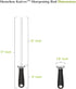 White Ceramic Knife Sharpener Honing Rod. Best Professional Knife Sharpening Tool.| 12 Inch Honing Stick. Ceramic Honing Rod for Chef's Knife and ...