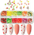 AKOAK 2 Boxes of Crystal Mash Clay Strip Flowers Fruit Slices Apples, Strawberries, Watermelons Nail Crafts Making, Decorations Scrapbook DIY Craf...