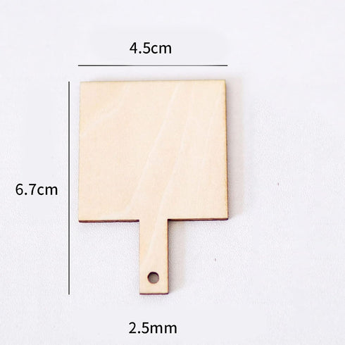 30 Pcs Mini Wooden Cutting Board with Handle,Unfinished Wood Blank Cutting Board, Paddle Chopping Board Small Kitchen Serving Board for Kitchen DI...