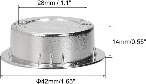 uxcell Finger Flush Pull Handle Outer Dia. 42mm/1.65" Brushed Silver with Screw...