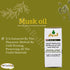 1 Pack Pure & Natural Musk Oil Cold Pressed El Hawag Elhawag Natural Concentrated Crude Perfect Fresh for Skin No Additives Non Gmo Kosher Halal (...