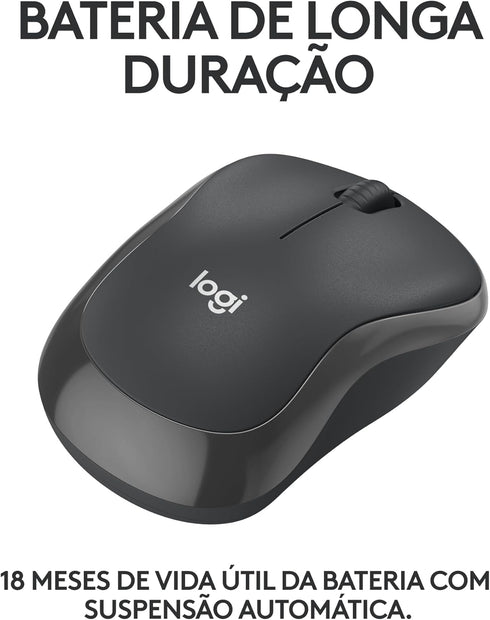 Logitech M240 Silent Bluetooth Mouse, Wireless, Compact, Portable, Smooth Tracking, 18-Month Battery, for Windows, macOS, ChromeOS, Compatible wit...