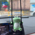 Swinging Frog Car Hanging Ornament, Cute Car Hanging Accessories for Rear View Mirror, Car Pendant Frog Hanging Swing...