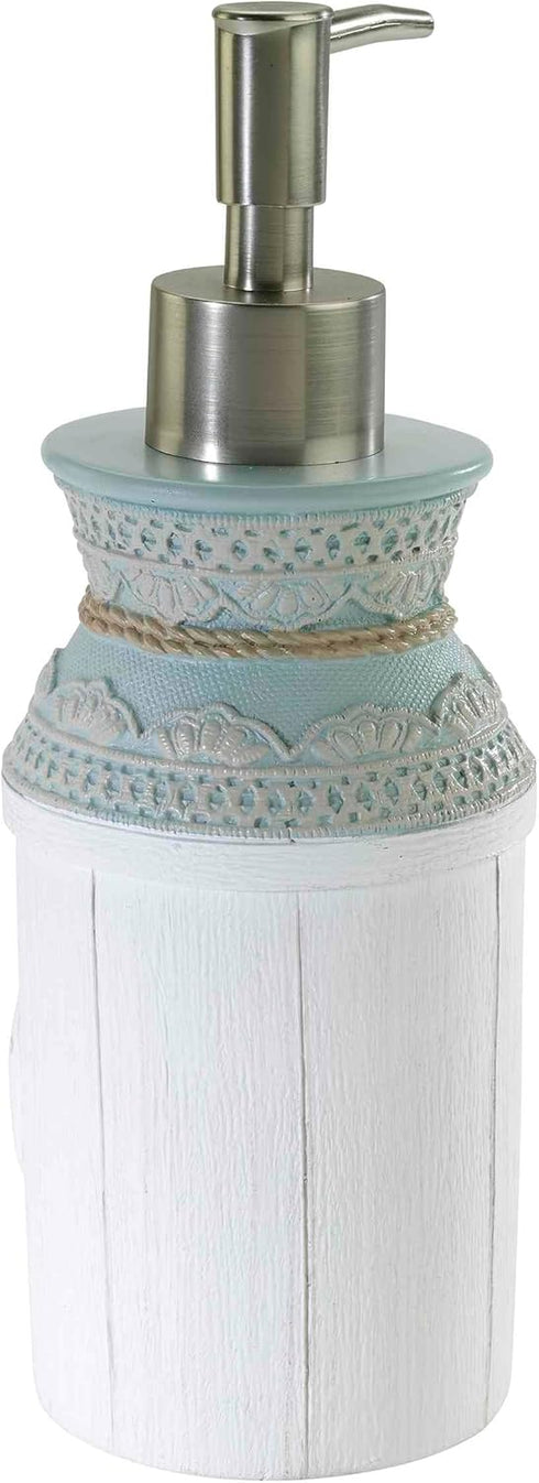 Avanti Linens - Lotion Pump/Soap Dispenser, Countertop Accessories, Farmhouse Chic Bathroom Decor (Farmhoue Shell Collection)...
