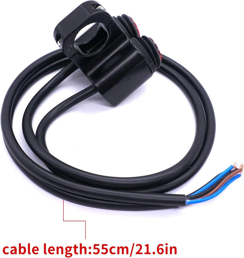 Taiss 7/8? Waterproof Motorcycle ATV Handlebar Push Button Switch,12v Led Illuminated Headlight Hazard Brake Fog Light O/I Aluminum Alloy Handleba...