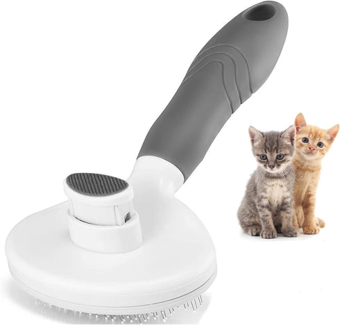 Cat Grooming Brush, Self Cleaning Slicker Brushes for Dogs Cats Pet Grooming Brush Tool Gently Removes Loose Undercoat, Mats Tangled Hair Slicker ...