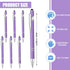 6 Pcs Blue Ink Ballpoint Pen with Stylus Tip 2 in 1 Ballpoint Pen Metal Pens Stylus Pen for Touch Screens School Office Coworkers (Purple)......