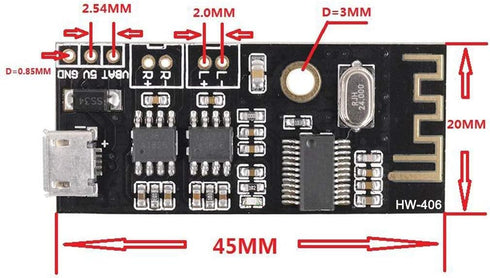 HiLetgo 3pcs M38 Wireless Bluetooth MP3 Audio Receiver board BLT 4.2 mp3 lossless decoder Bluetooth 4.2 Audio Receiver Board Wireless Stereo Sound...