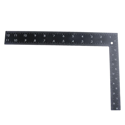 Mtsooning Metal L Square Ruler,90 Degree Right Angle Metric and Inches Ruler, 8 x 12inch Double Sided Ruler, Steel Tempered Measuring Tool for Car...