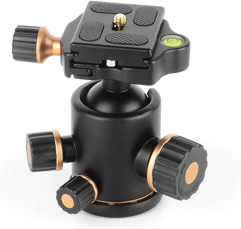 Pergear TH3 Pro DSLR Camera Tripod Ball Head, 8KG/17.6lbs Loading Capacity, 360 Degree Swivel, Metal Build Quality, Fine Tuning Damping, U-Shaped ...