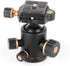Pergear TH3 Pro DSLR Camera Tripod Ball Head, 8KG/17.6lbs Loading Capacity, 360 Degree Swivel, Metal Build Quality, Fine Tuning Damping, U-Shaped ...
