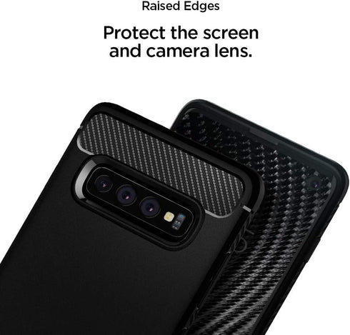 Spigen Rugged Armor Designed for Samsung Galaxy S10 Case (2019) - Matte Black...