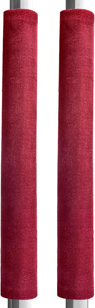 Sheskind Refrigerator Door Handle Cover Kitchen Appliance Decor Handles Antiskid Protector Gloves for Fridge Oven Keep Off Fingerprints,Liquid,Oil Stain,Food Spot,2 Pieces (16"*4", Burgundy)