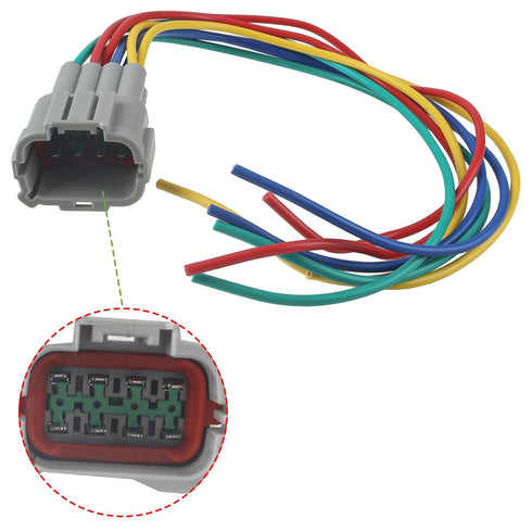 8 Pin Male and Female Connector Headlight Harness Pigtail Wiring Plug kit Fit for Nissan 350z Auto Wiring Harness Connector...