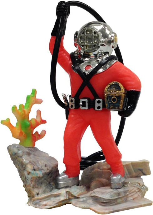 Penn-Plax Aerating Action Bubbler Ornament, Diver with Hose | Color May Vary | Small (050)...