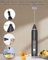 Rechargeable Electric Milk Frother - 3 Speeds, Stainless Steel Whisk for Bulletproof Coffee, Cappuccino, Chocolate, Tea, Matcha...