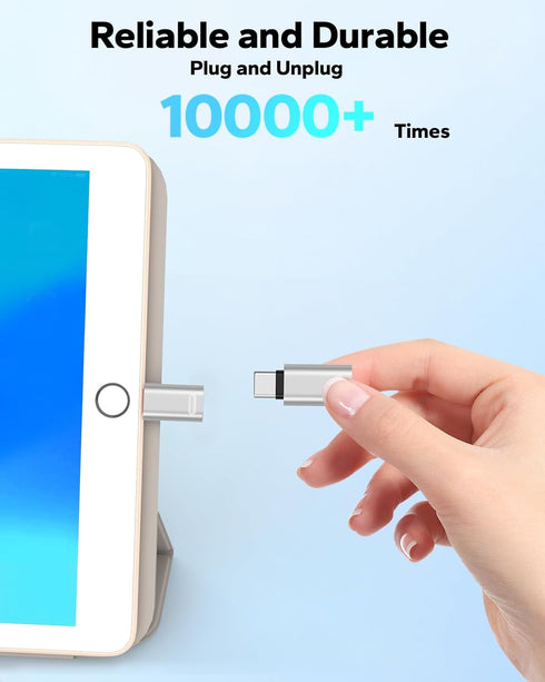 MoKo Lightning Female to USB C Male Adapter 2 Pack, Lightning to USB C Converter for iPhone 15 Series, iPad, iPhone to USB C Adapter for Fast Char...