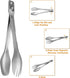 5-in-1 Camping Utensils Detachable Cutlery Portable Silverware Stainless Steel Flatware Multitool Set Tongs Spork Spoon Knife for Backpacking Hiki...