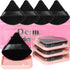 4 Pack Triangle Powder Puffs for Face Powder,Soft Velour Makeup Setting Powder Puff with Case,Black...