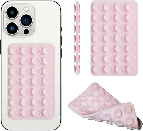 Silicone Double-Sided Suction Phone Case Detachable Mount - Hands-Free, Reusable, Easy to Clean, Strong Grip Holder for Selfies & Videos, - iPhone...