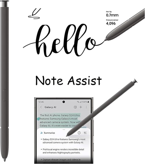 2 Pack Galaxy S24 Ultra S Pen Replacement for Samsung Galaxy S24 Ultra Stylus Pen withoutBluetooth,Galaxy S24 Ultra Replacement Pen for Samsung Ga...