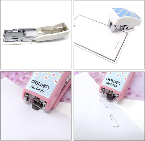 Honbay Portable Mini Cute Desktop Stapler Set with 640PCS No.12 Staples for Office School Home or Travel Use...