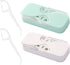 Dental Floss Dispenser Upgrade Automatic Dental Floss Case Refillable Floss Pick Holder Floss Organizer for Teeth Cleaning,Specialized Floss (2pcs...