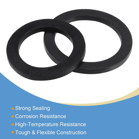 MECCANIXITY Rubber Flat Washers 35mm 40mm OD 24mm 30mm ID 3mm Thick for Faucet Pipe Water Hose, Black 20in1 Set...