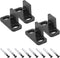 Black Sliding Barn Door Floor Guides Plastic Bypass Door Guide Hardware, 4-Pack...
