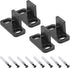 Black Sliding Barn Door Floor Guides Plastic Bypass Door Guide Hardware, 4-Pack...