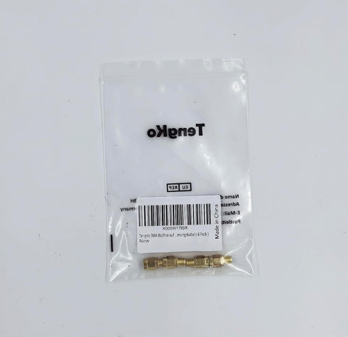 SMA Female to RP-SMA Male Jack Adapter, 50ohm, Pure Brass, Antenna, Coaxial, 4 Pack...