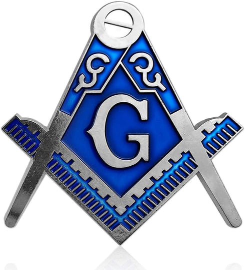 Masonic Square & Compass Car Metal Auto Emblem...