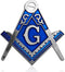 Masonic Square & Compass Car Metal Auto Emblem...