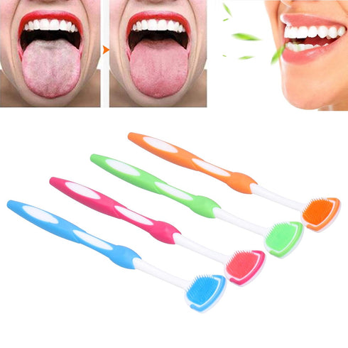 Tongue Scraper, Tongue Cleaning Brush Care, Plastic Tongue Scraper Travel Portable Freshen Breath Tongue Brush Cleaner for Oral Care...